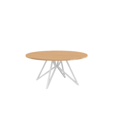 Studio HENK tafel Butterfly Rond QuadpodXL - wit frame, hardwax light 3041