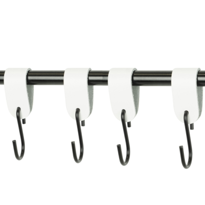 Leren S-haak hangers (set van 4)