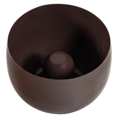 Mero tafellamp 34xo35 cm metaal hoogglans bruin