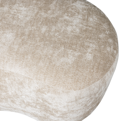 Popular organische poef taupe