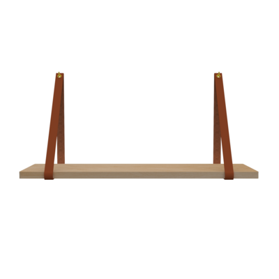 Leren plankdragers (set van 2)