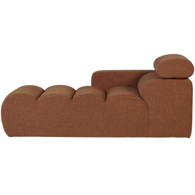 Novi chaise longue element arm links ribstof terra