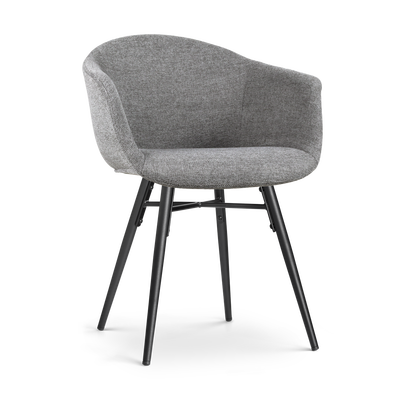 Eetkamerstoel Nena-Otis - zwart houten onderstel