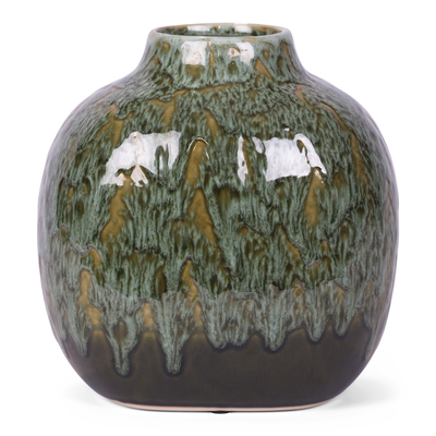 Vaasje Drip green H23cm
