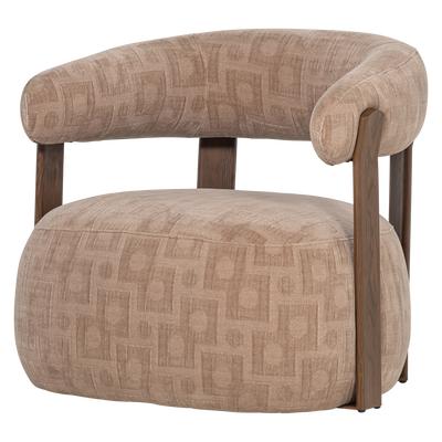 Foon fauteuil 3d structuurstof bruin [fsc]