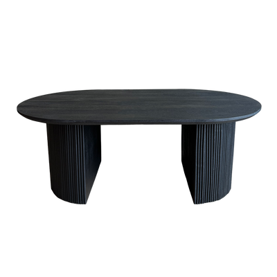 Old Inn wonen salontafel Luca zwart ovaal