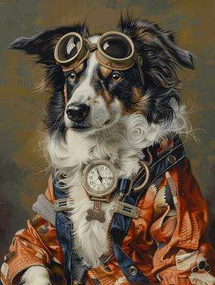 Canvas schilderij van een Finse Lapphund