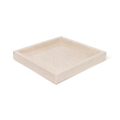 Marmer dienblad 30x30cm - beige