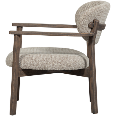 Udar fauteuil naturel met houten frame naturel