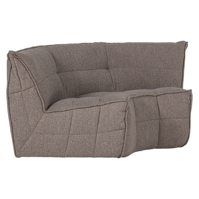 Cluster hoekelement boucle warm grijs