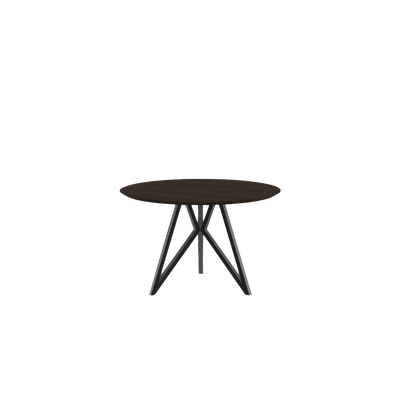 Studio HENK tafel Butterfly Rond Tripod - zwart frame, gerookte beits