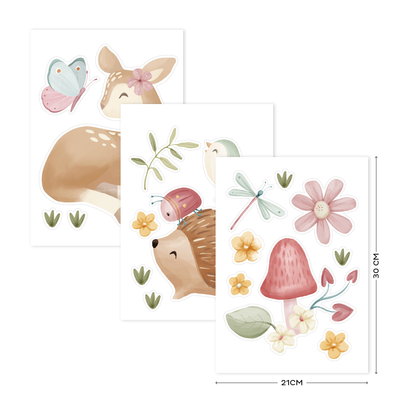 Muurstickers Fairy Garden (A4)