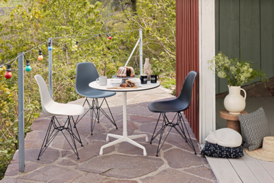 Vitra stoel Eames DSR Basic dark onderstel
