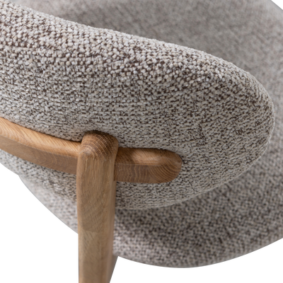 Udar eetkamerstoel naturel met houten frame naturel