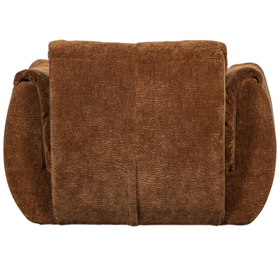 Baggy draaifauteuil geweven stof warmgrijs melange