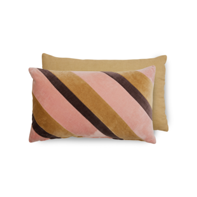 HKliving kussen Striped Velvet Sunkissed- 50x30 cm
