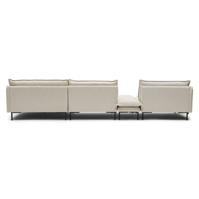 Hoekbank inclusief hocker Twin essence