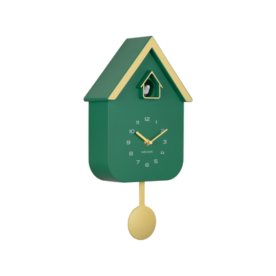 Karlsson Karlsson - Wandklok Cuckoo Light - Tea green & classic blue