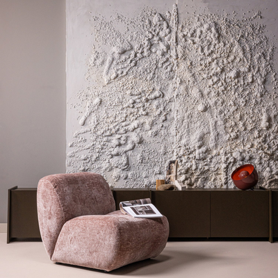 Nomu fauteuil grove chenille lichtbruin [fsc]