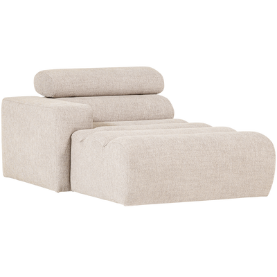 Novi chaise longue element arm links ribstof terra