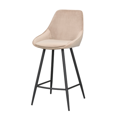 Sierra velvet barkruk beige - 67 cm