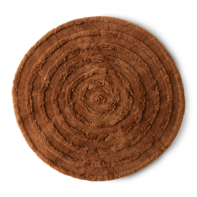 HKliving vloerkleed mahogany rond