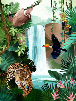 Poster Jungle by Goed Blauw