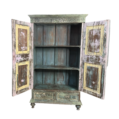 kast 2 deur 2 la blauw uniek