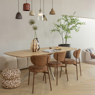 Arleso hanglamp metaal oranje/bruin
