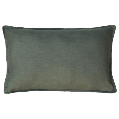 Kussen grof linnen jade groen