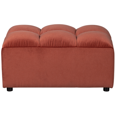 Allure hocker geweven stof donkerbruin melange