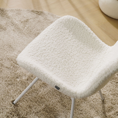 Eetkamerstoel Noa-Fé gestoffeerd - wit onderstel