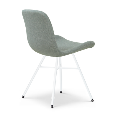 Eetkamerstoel Noa-Fé gestoffeerd - wit onderstel