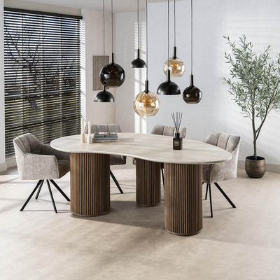 Eettafel Organisch Limestone