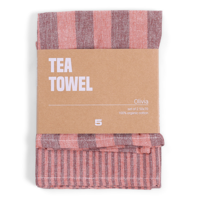 Theedoek Olivia set van 2