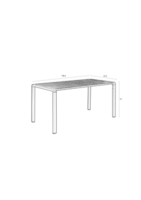 Zuiver tuintafel Vondel