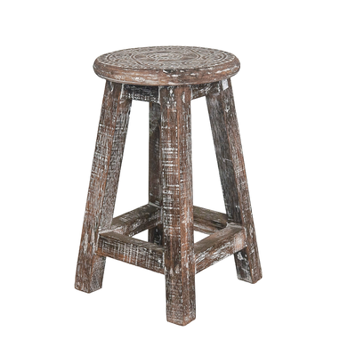 Krukje mandala natural wood / white wash