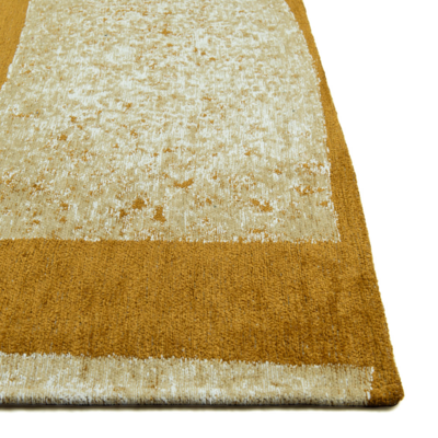 Skip modern design vloerkleed met geel en beige geometrisch patroon