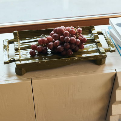 HKliving Teun Zwets dienblad moss