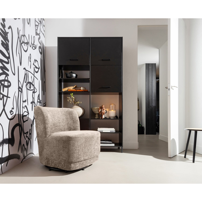 Atty draaifauteuil grove melange grijs [fsc]