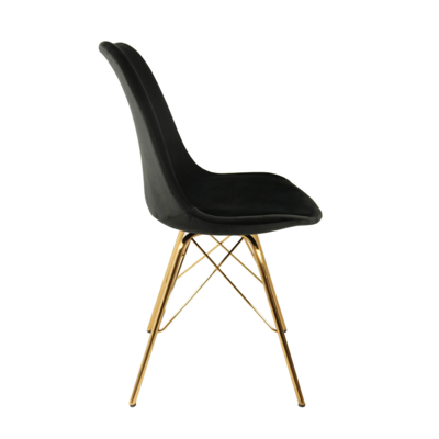 Kuipstoel Velvet goud frame