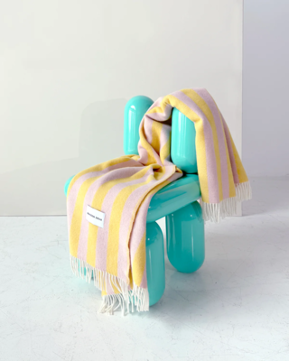 Maison Deux plaid Candy Wrap Geel Roze
