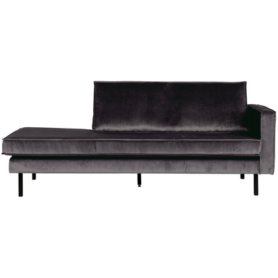 Rodeo daybed rechts ribstof bruin