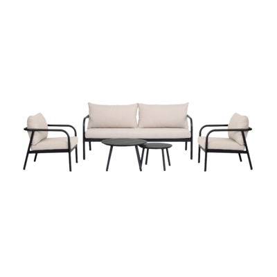 Tuin loungeset Manu 5-delig met zitkussens