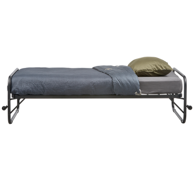 Lucy eenpersoons onderschuifbed metaal zwart 90x200 cm