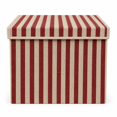 Opbergdoos Auri stripe burgundy