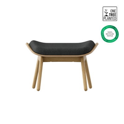 Ottoman houten voetenbank The Reader - naturel eiken