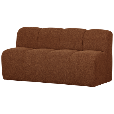 Mojo eetbank 164 cm met rugleuning ribstof roestbruin