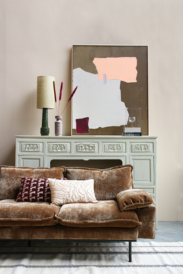 HKliving schilderij Abstract Mustard/Nude