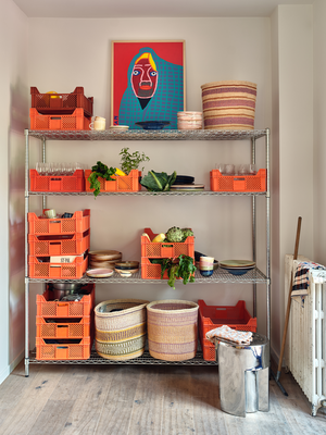 Stoneware Side Table | Chrome